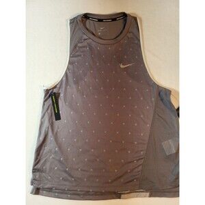 Nike Women Racer Running Tank Top stars AQ0395 - Gunsmoke Gray 036 - Size M  NWT